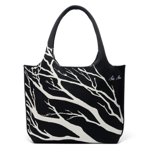 Sutton City Tote - Black Tree Branches with pouch - Large