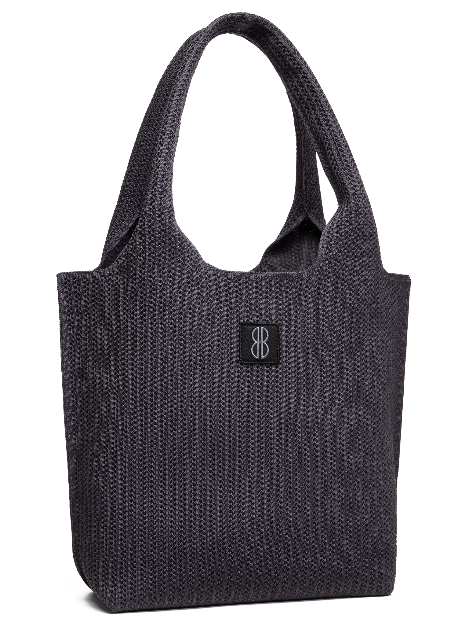 medium - Charcoal Stripe Tote With Pouch